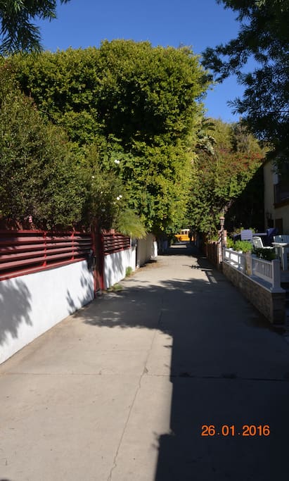 the front walk to the right