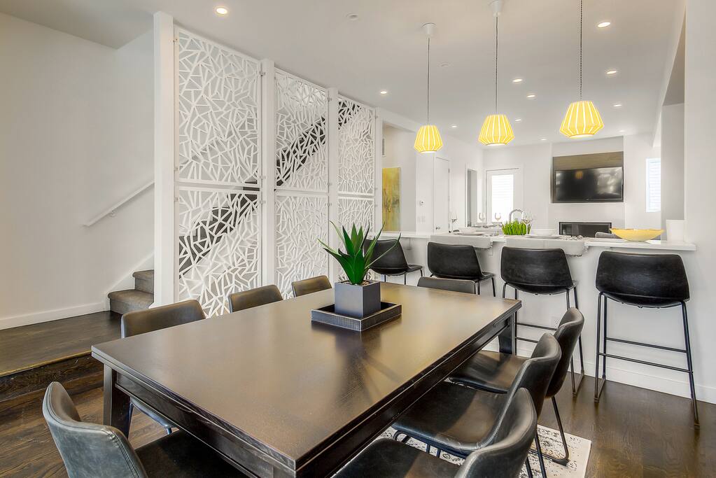 Dinning room table with seating for 8