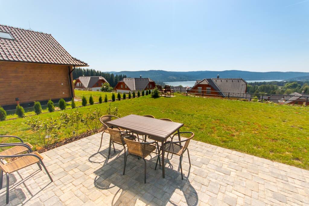 Terrace with lake view