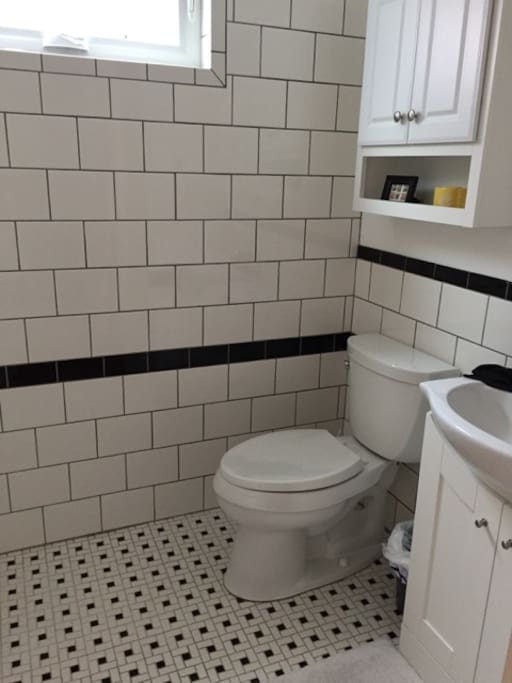 Brand new Eurobath with subway tiles