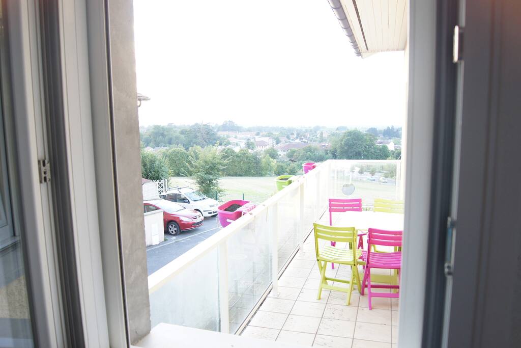 Vue extérieur (sur Genève) depuis la chambre