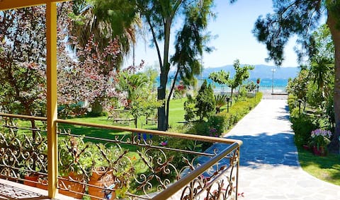 Amarynthos Beachfront Vacation House with garden