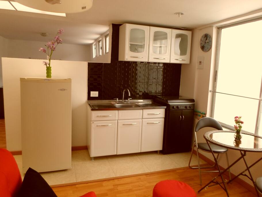 La cocina y sala comedor integradas