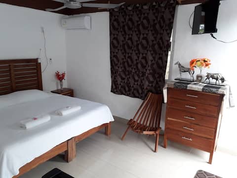 Habitación Confortable Con Piscina y Cama King.