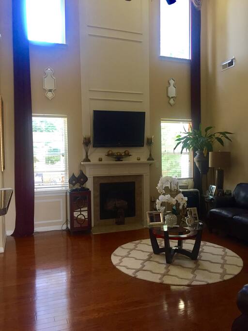 Open floor plan with two story great room