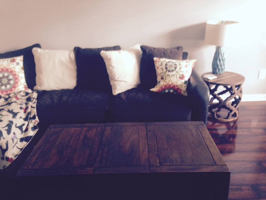 Sectional couch for an extra bed