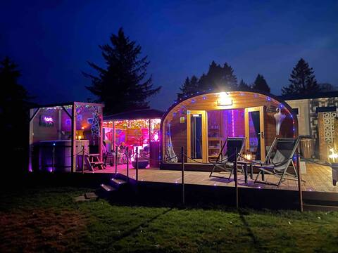 Loch Lomond Sunset Glamping Pod with Hot Tub