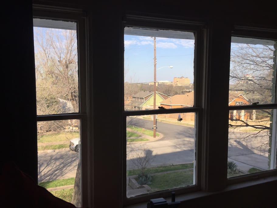 View of Lake Cliff park from the from the front windows