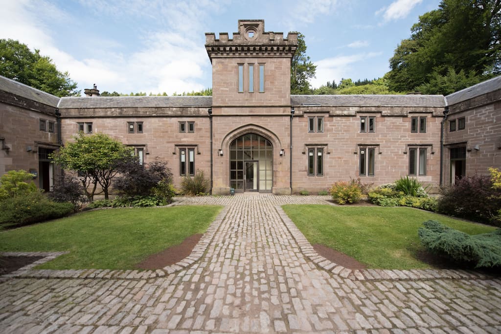The front of The Castle Stables building