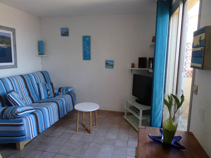 T2 Climatisé- Terrasse Vue Mer-parking Privatif - Banyuls-sur-Mer