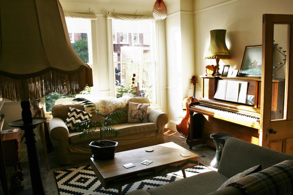 Make yourself at home on the piano and cello!