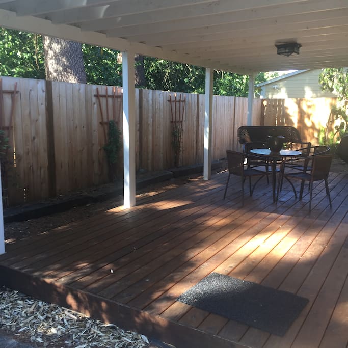 Back deck accessible from master