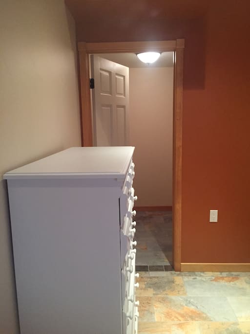 Dresser and walk in closet
