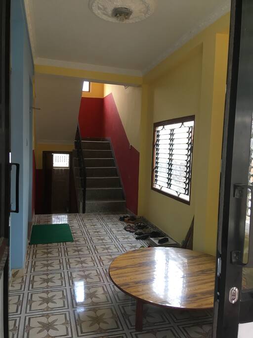 The entrance.
