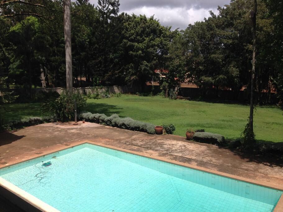The heated swimming pool