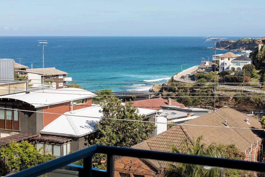 Stunning views from the balcony and living area