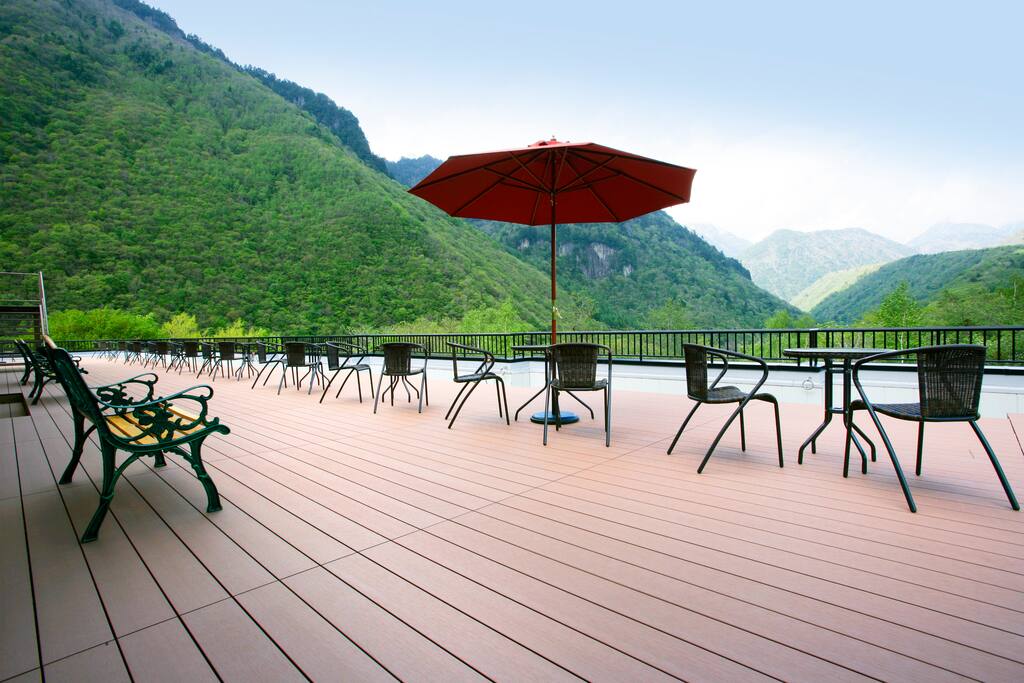The Mountain View from terrace deck on the 3rd floor