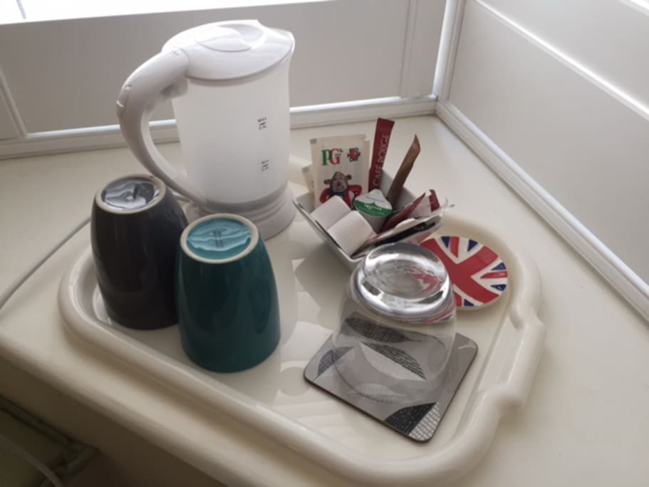 Tea and Coffee facilities are in the room