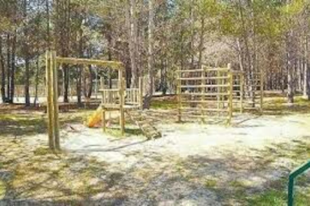 Bosque y juegos para niños