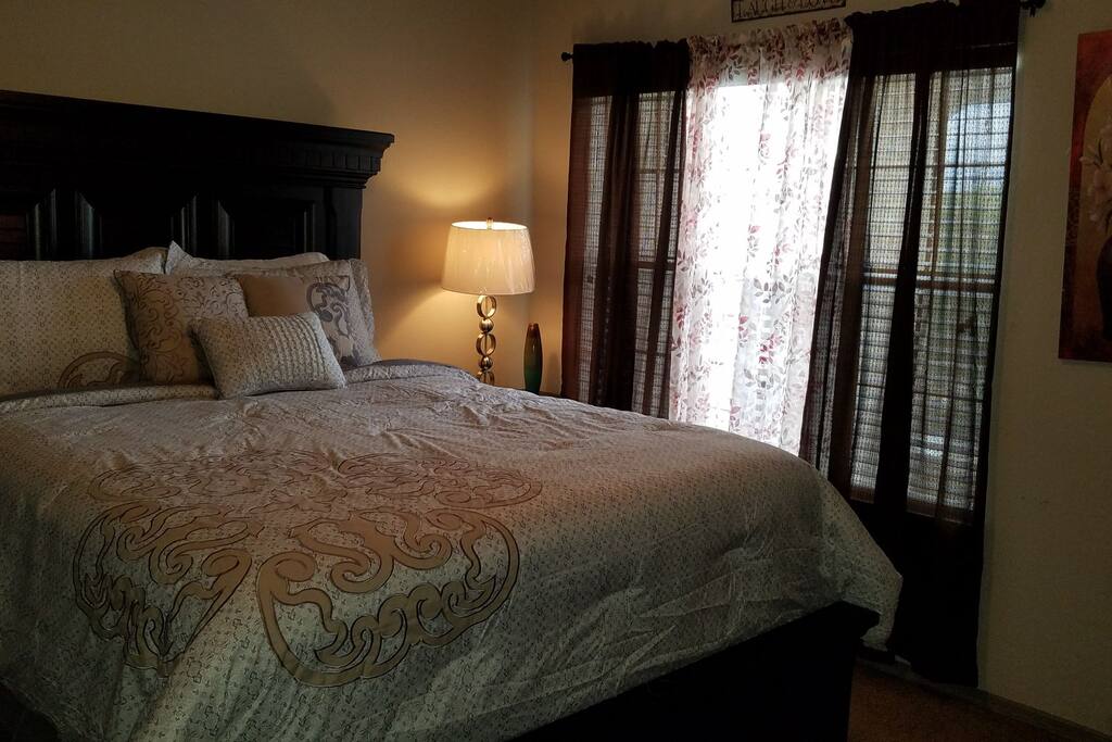 This queen sized bed is fit for a Queen or a King!