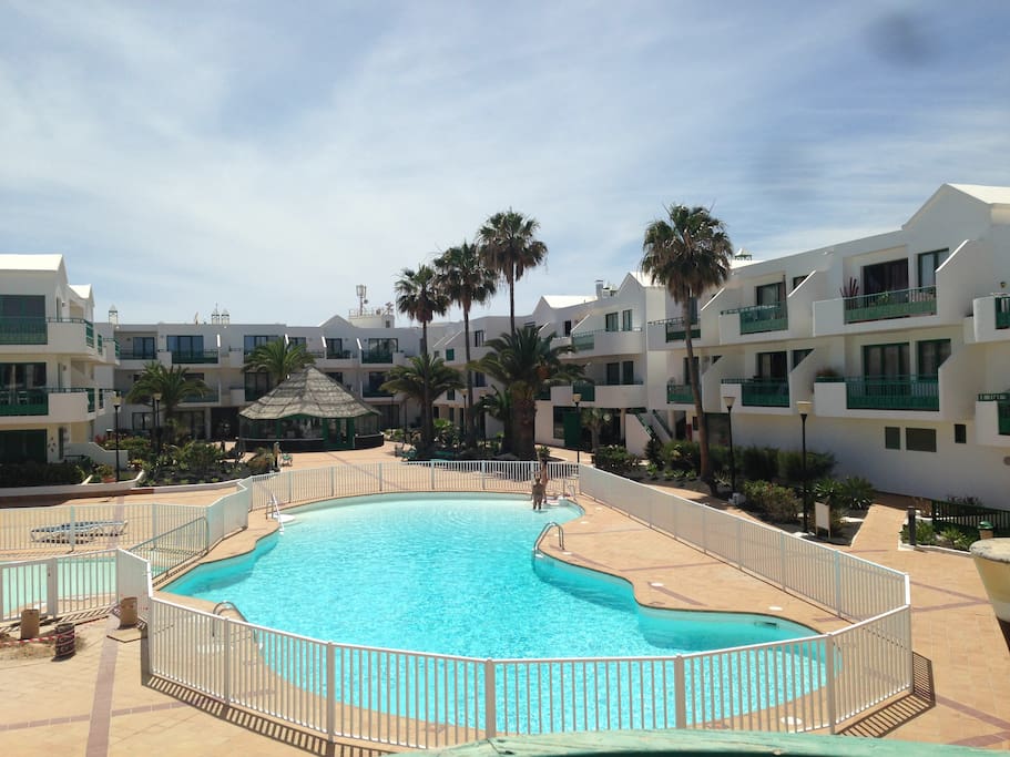 view from the balcony - community pools