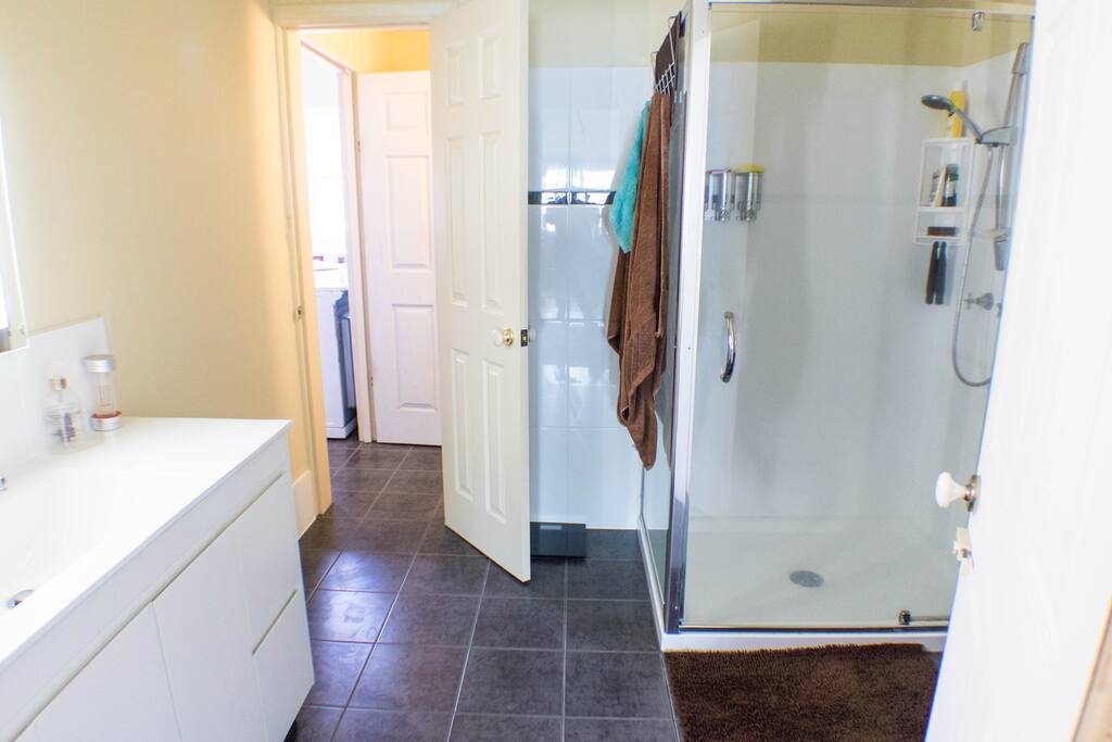 Shared bathroom and there is another seperate toilet