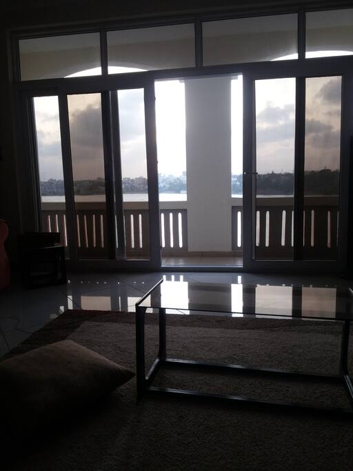 living room to balcony view