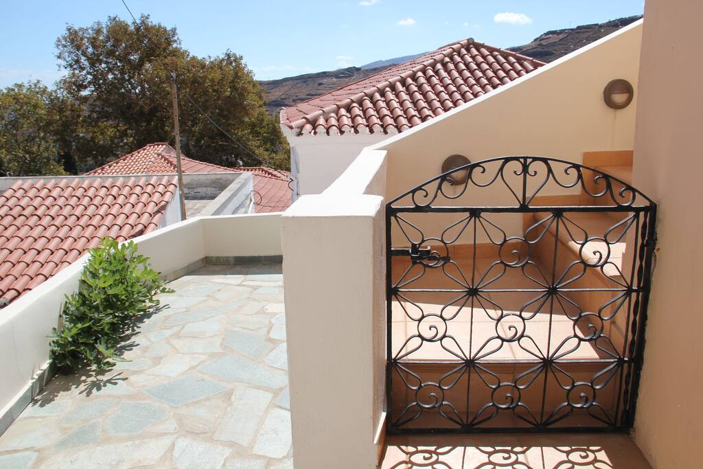 entrance to the property, original iron gate preserved at restoration