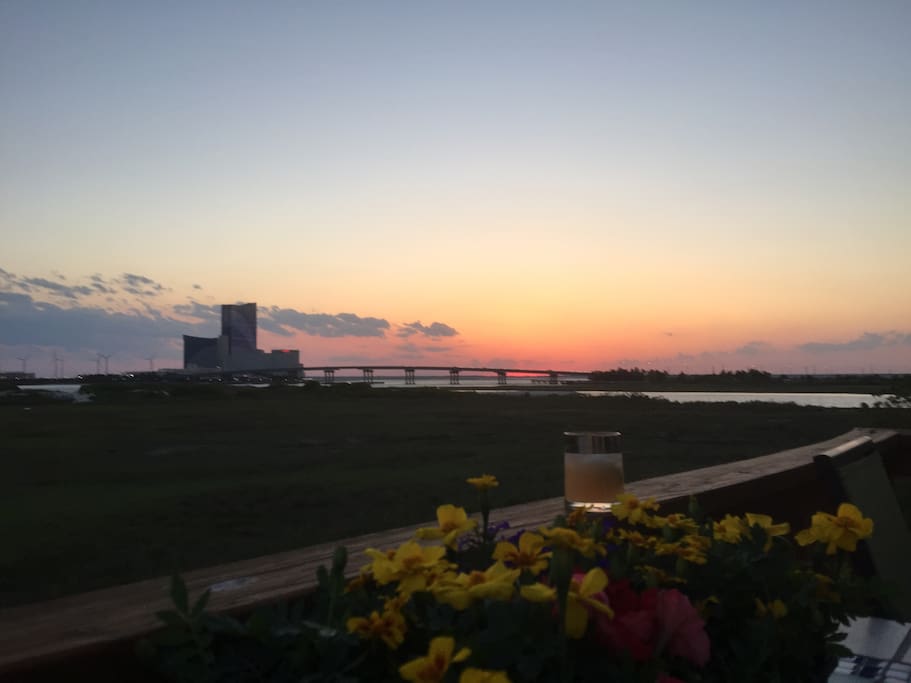 Beautiful view of Atlantic City from top deck.
