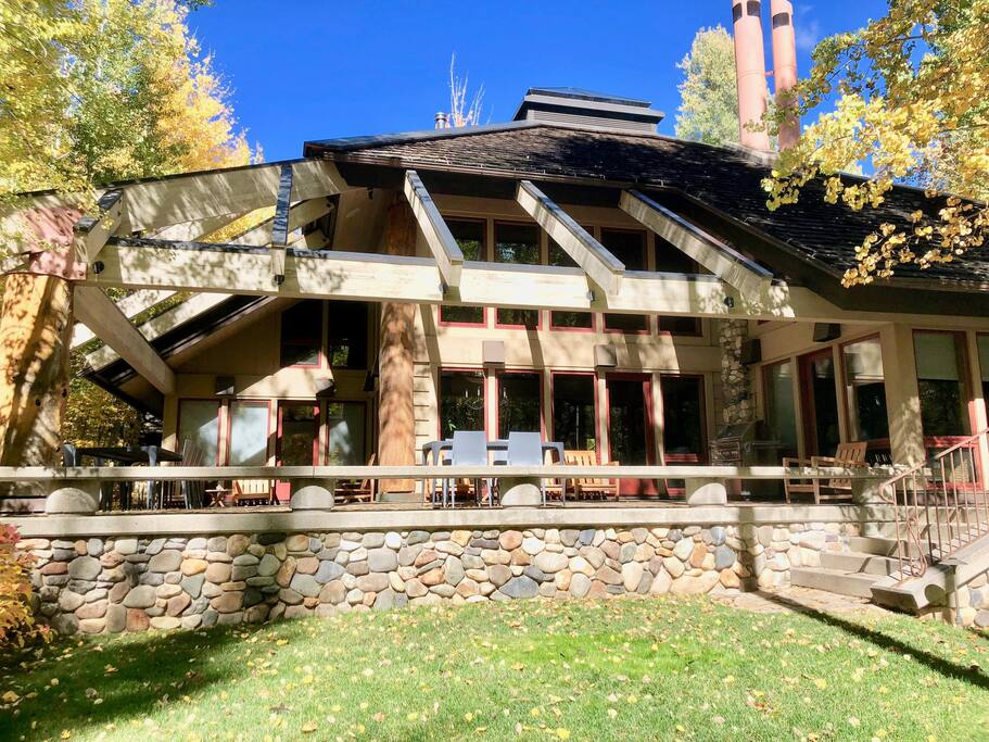 Wrap around patio.