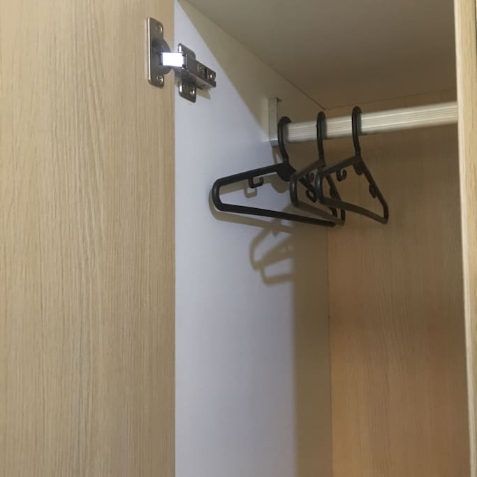 A nice closet with hangers for your clothes