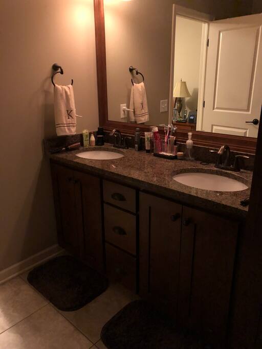 Master Bathroom with double sinks