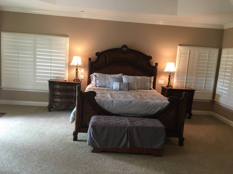 Relax in this king-size bedroom suite