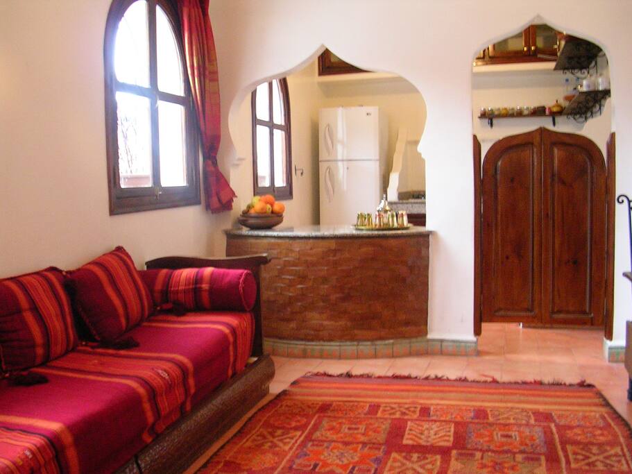 Spacious living room with ample seating