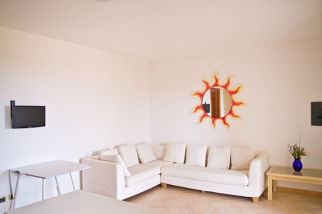 Soggiorno con divano letto