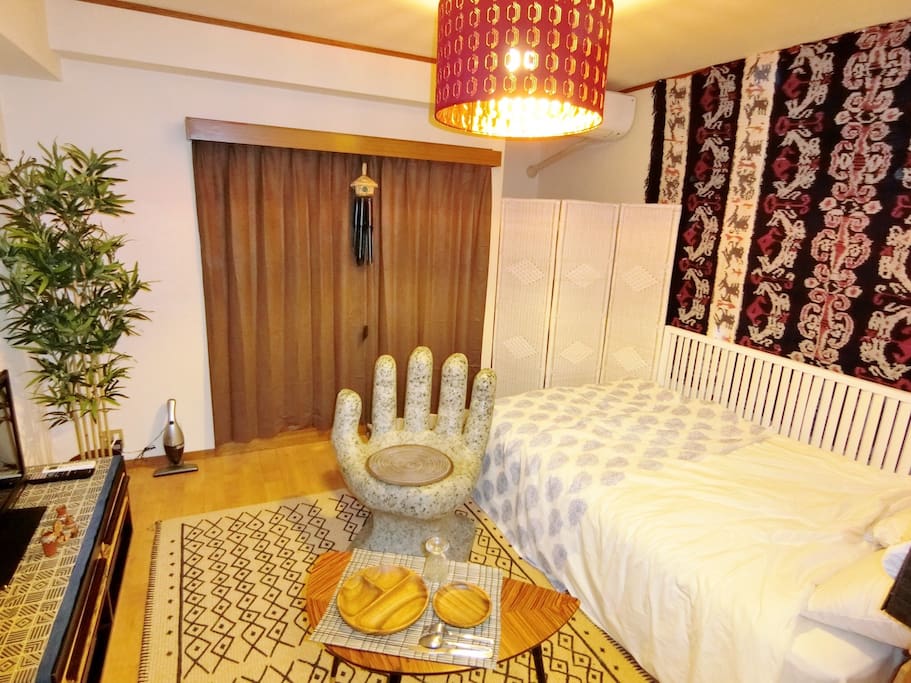 The atmosphere of the room.