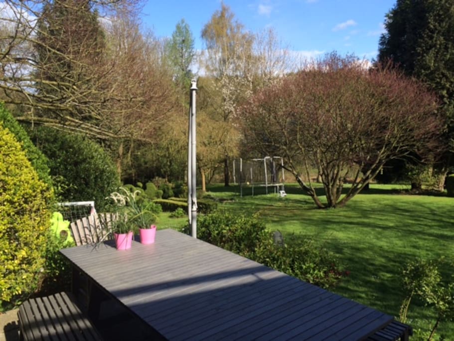 From the kitchen overlooking patio and garden
