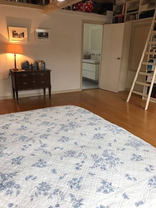 bedroom and view on bathroom