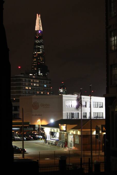 The Shard at night from 3 bedroom windows.