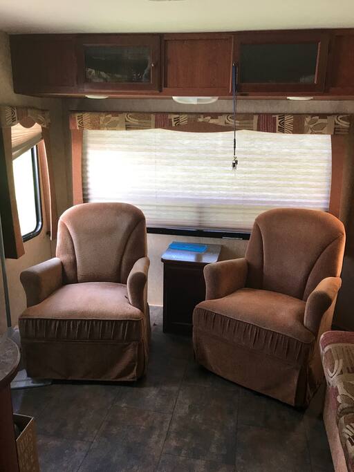 Sitting area with windows on all sides