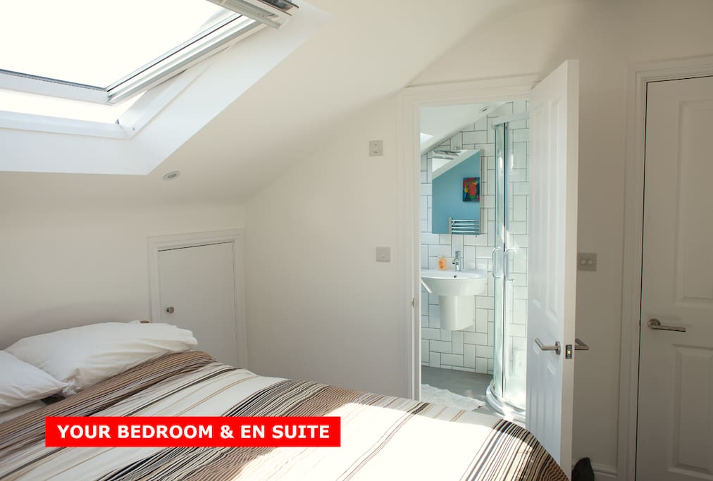Brand new en-suite bathroom right next to your bed.