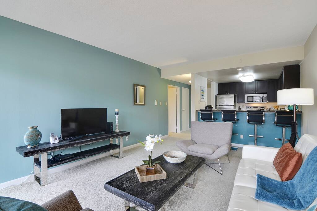 Media area in living room