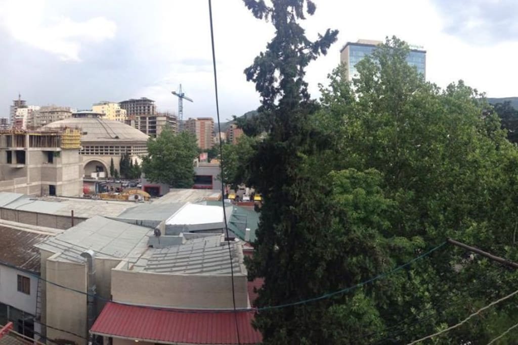 The apartment has two-sided view as it's in the corner of the building.