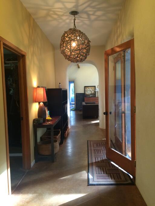 Light filled hallway between main living area and bedrooms...