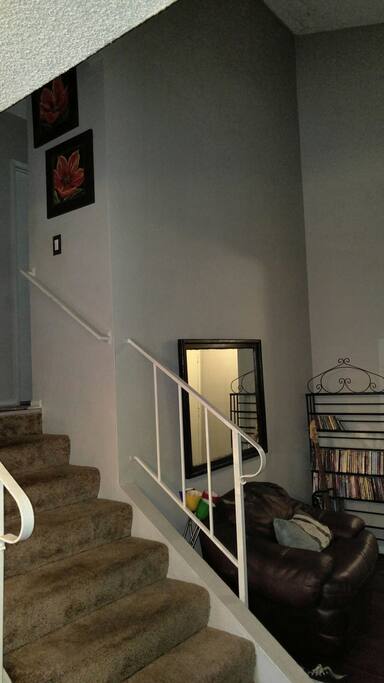 Split level between bedrooms and your living room space