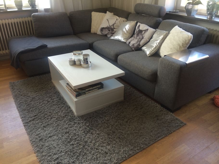 Very large sofa in the living room.