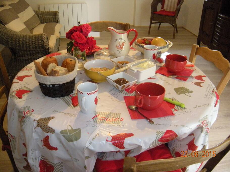A cœur de présenter un petit déjeuner personnalisé