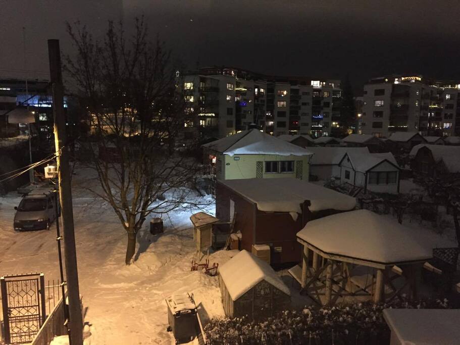 Utsikt mot kolonihagen