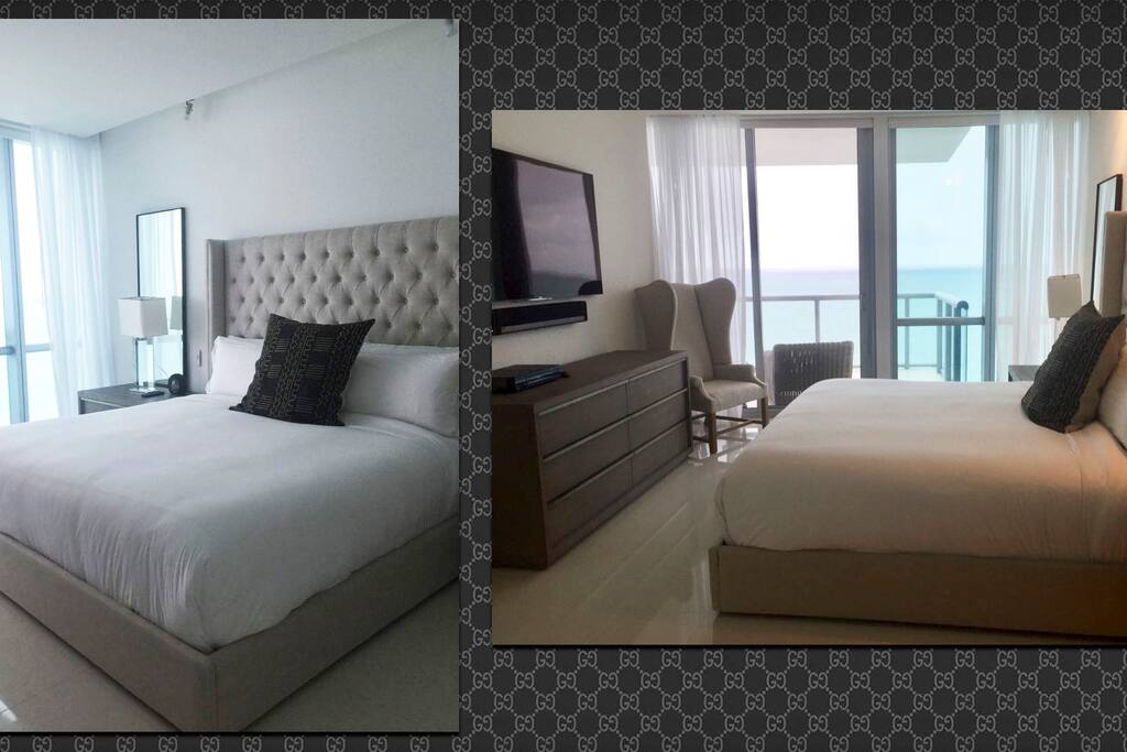 MASTER BEDROOM WITH BALCONY AND DIRECT OCEAN VIEWS!! SMART TV, AND HUGE BATHROOM