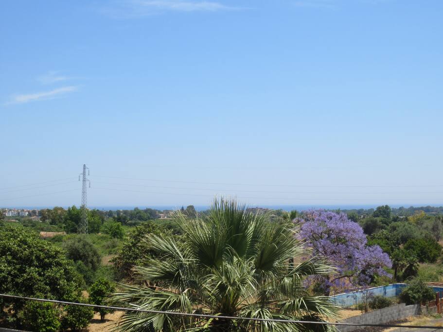 The sea seen from the balcony